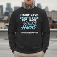 Adoption Announcement Day Dad Heart Small Men Sweatshirt