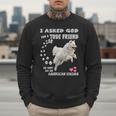 American Eskimo Dog Mom Eskie Dad Art Eskie Lover Quote Men Sweatshirt