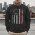 American Flag Cheer Dad Vintage Patriotic Father Cheerleader Men Sweatshirt