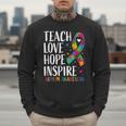 Autism Awareness Ribbon Mom Dad Kids Autistic Support Autism Men Sweatshirt