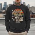 Back Legend Husband Dad Grandpa 77 Year Old 77th Birthday Men Sweatshirt