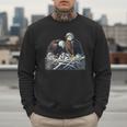 Bald Eagle Dad Mom Three Eaglet Chicks Babies In The Nest Men Sweatshirt