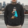 Bernedoodle I Love Dad Tattoo Apparel Dog Dad Dads Men Sweatshirt