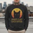 Best Cat Dad Ever Vintage Cat Daddy Fathers Day Men Sweatshirt