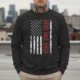 Best Dad Ever US American Flag Gift For Father's Day Short Sleeve Men Sweatshirt