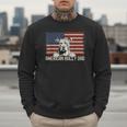 Best Dog Dad Ever American Flag American Bully Dad Men Sweatshirt