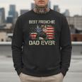 Best Frenchie Dad Ever Bulldog American Flag Men Sweatshirt
