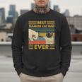 Best Siamese Cat Dad Ever Retro Vintage Sunset Men Sweatshirt