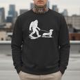 Bigfoot Walking Dachshund Tee Wiener Dog Dad Men Sweatshirt