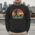 Bigfoot Walking a Dog Bernedoodle Dog Dad Men Sweatshirt