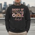 Boho Daddy Of Miss Onederful 1st Birthday Girl Cute Small Men Sweatshirt