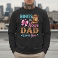 Boots Or Bows Dad Loves You Gender Reveal Daddy Men Sweatshirt