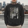Camo US Flag Deer Elk Buck Camoflage Hunting Hunter Dad Short Sleeve Men Sweatshirt