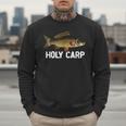 Carp Fish Pun Fishing Trip Fisherman Dad Holy Carp Men Sweatshirt