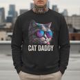 Cat Daddy Shirt Cat Sunglasses Cool Cat Dad Men Father Men Sweatshirt