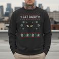 Cat Daddy Ugly Christmas Sweater Pajama Kitty Cat Lover Xmas Men Sweatshirt