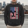 Cheer Dad American Flag Cheerleader Support Men Sweatshirt