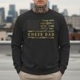 Cheer Dad Camo American Flag Cheerleader Supporter Men Sweatshirt