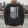 Cheer Dad Cheerleading American Flag Fathers Day Cheerleader Men Sweatshirt