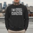 Cheer Dad Cheerleading American Flag Proud Cheer Father Men Sweatshirt