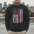 Cheer Dad Flag Pink Cheerleading Men Sweatshirt