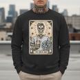 Cheer Dad Tarot Card Skeleton Cheerleading Fathers Day Men Sweatshirt