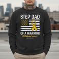Childhood Cancer Survivor Support Step Dad Of A Warrior Men Sweatshirt