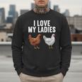 Cool Chicken Art For Men Women Dad Rooster Chicken Farmer Men Sweatshirt