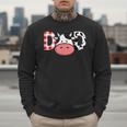 Cow Mom Or Dad Birthday Farm Birthday Party Men Sweatshirt