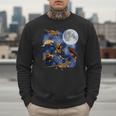 Crested Gecko Moon Retro Reptile Mom Dad Breeder Lover Men Sweatshirt