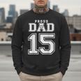 Custom Proud Volleyball Dad Number 15 Personalized For Men Men Sweatshirt