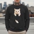 Cute Cat Pocket Cat Mom Cat Dad Cat Lover Men Sweatshirt