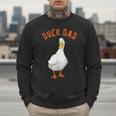 Cute Duck Dad Lover Illustration Duck Owner Men Sweatshirt