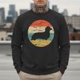 Dachshund Long Haired Dog Vintage Mom Dad Retro Men Sweatshirt