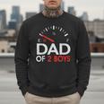 Dad Of 2 Boys Fuel Gas Gauge Father Of Two Sons Men Men Sweatshirt