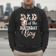 Dad Of The Birthday Boy Cow Farm 1St Birthday Boy Men Sweatshirt