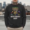Dad Of The Birthday Boy Video Gamer Pixel Number Men Sweatshirt