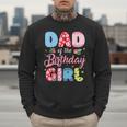 Dad Of The Birthday Girl Family Summer Beach Birthday Party Men Sweatshirt
