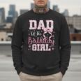 Dad Of The Birthday Girl Pink Bow Flower Birthday Girl Men Sweatshirt