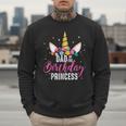 Dad Of The Birthday Princess Father Unicorn Birthday Men Sweatshirt