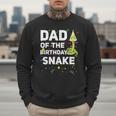 Dad Of The Birthday Snake Themed Birthday Party Men Sweatshirt