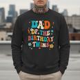 Dad Of The Birthday Twins Boys Girls Party Retro Bday Men Sweatshirt
