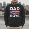Dad Of Boys Fathers Day Retro Puerto Rico Flag Boricua Dad Men Sweatshirt
