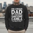 Dad Of CAMILA Father's Day Personalized Name Joke Men Sweatshirt