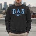 Dad Est 2026 Blue Baby Feet First Time Boy Daddy Men Sweatshirt