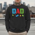 Dad Master Builder Building Bricks Blocks Family Set Parents Small Men Sweatshirt