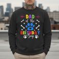 Dad And Mom Of The Birthday Boy Dog Paw Family Matching Men Sweatshirt
