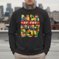 Dad And Mom Dada Birthday Boy Building Bricks Family Party Men Sweatshirt