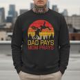 Dad Pays Mom Prays Dirt Bike Retro Motocross Boys Kids Men Sweatshirt