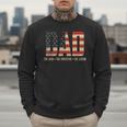 Dad Protector Hero Legend USA Flag Dad Father's Day Men Sweatshirt